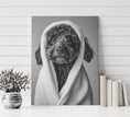 Load image into Gallery viewer, Custom Dog ArtLabradoodle Bathroom Canvas – Luxurious Bath Decor for Dog Lovers