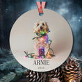 Load image into Gallery viewer, Custom Dog ArtLabradoodle Christmas Ornament | Personalized