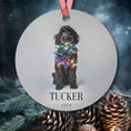 Load image into Gallery viewer, Custom Dog ArtLabradoodle Christmas Ornament | Personalized