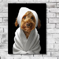 Load image into Gallery viewer, Custom Dog ArtLabradoodle Spa Canvas Wall Art - Pampered Pup Bathroom Decor