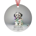 Load image into Gallery viewer, Custom Dog ArtLhasa Apso Puppy Christmas Ornament | Personalized