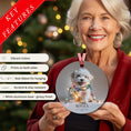 Load image into Gallery viewer, Custom Dog ArtMaltese Puppy Christmas Ornament | Personalized