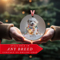 Load image into Gallery viewer, Custom Dog ArtMaltese Puppy Christmas Ornament | Personalized