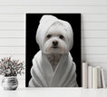 Load image into Gallery viewer, Custom Dog ArtMaltese Spa Canvas Wall Art - Pampered Pup Bathroom Decor