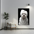 Load image into Gallery viewer, Custom Dog ArtMaltese Spa Canvas Wall Art - Pampered Pup Bathroom Decor
