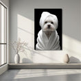 Load image into Gallery viewer, Custom Dog ArtMaltese Spa Canvas Wall Art - Pampered Pup Bathroom Decor