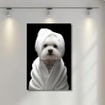 Load image into Gallery viewer, Custom Dog ArtMaltese Spa Canvas Wall Art - Pampered Pup Bathroom Decor