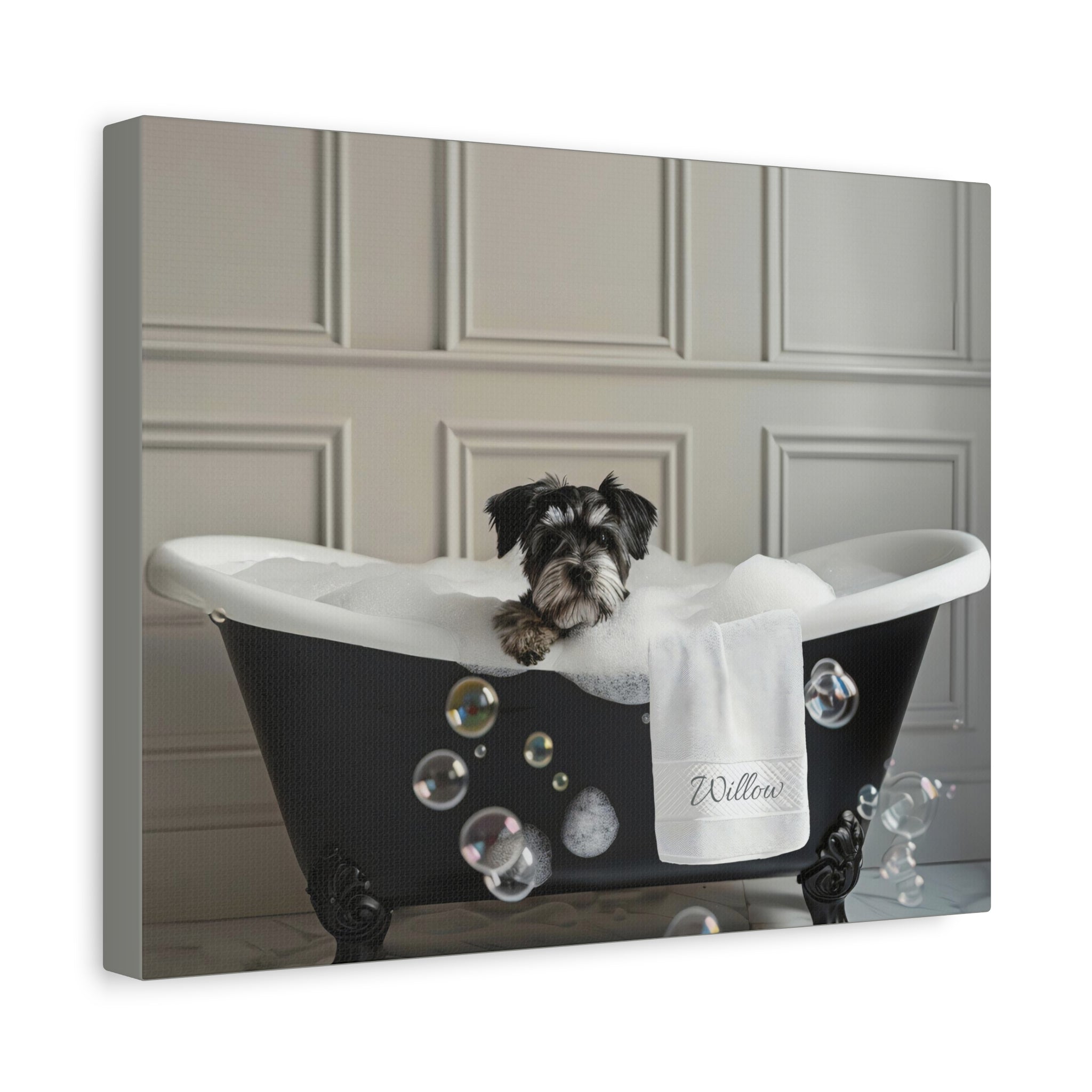 Targa In Latta Schnauzer Bath Soap - Cartello Umoristico Vintage Con Cane, 20,3x30,5 Cm, Decorazione Parete Per Bagno, Casa, Bar, Retro
