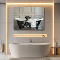Load image into Gallery viewer, Custom Dog Art Miniature Schnauzer Bathtub Art Print CustomDogArt.com