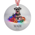 Load image into Gallery viewer, Custom Dog ArtMiniature Schnauzer Christmas Ornament | Personalized