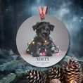 Load image into Gallery viewer, Custom Dog ArtMiniature Schnauzer Puppy Christmas Ornament | Personalized