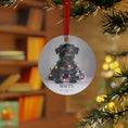Load image into Gallery viewer, Custom Dog ArtMiniature Schnauzer Puppy Christmas Ornament | Personalized