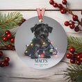 Load image into Gallery viewer, Custom Dog ArtMiniature Schnauzer Puppy Christmas Ornament | Personalized