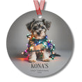 Load image into Gallery viewer, Custom Dog ArtMiniature Schnauzer Puppy Christmas Ornament | Personalized