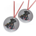 Load image into Gallery viewer, Custom Dog ArtMiniature Schnauzer Puppy Christmas Ornament | Personalized