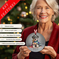 Load image into Gallery viewer, Custom Dog ArtMiniature Schnauzer Puppy Christmas Ornament | Personalized