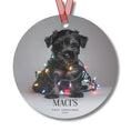 Load image into Gallery viewer, Custom Dog ArtMiniature Schnauzer Puppy Christmas Ornament | Personalized