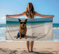Load image into Gallery viewer, Custom Dog ArtPersonalized Beach Towel with Dog Design, Fun Summer Vibes, Perfect for Pet Lovers, Beach Days, Pool Parties, Gift Idea