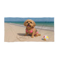 Load image into Gallery viewer, Custom Dog ArtPersonalized Beach Towel with Dog Design, Fun Summer Vibes, Perfect for Pet Lovers, Beach Days, Pool Parties, Gift Idea