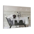 Load image into Gallery viewer, Custom Dog ArtPersonalized Black Lab Bubble Bath Canvas – Custom Dog Name Art, Cute Pet Gift, Home Decor for Dog Lovers