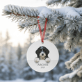 Load image into Gallery viewer, Custom Dog ArtPersonalized Dog Ornament with Your Pet’s Photo – Custom Christmas Keepsake, Round Ceramic 2025 Ornament, Unique Gift for Dog Lovers, Free Shipping