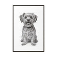 Load image into Gallery viewer, Custom Dog ArtPet Portrait Canvas, Framed Wall Art, Dog Photo Gift, Custom Pet Artwork, Home Decor, Dog Lover's Gift