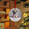 Load image into Gallery viewer, Custom Dog ArtPug Puppy Christmas Ornament | Personalized