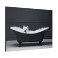 Load image into Gallery viewer, Custom Dog ArtSamoyed in Bathtub Art - Pet Portrait for Your Home