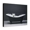 Load image into Gallery viewer, Custom Dog ArtSamoyed in Bathtub Art - Pet Portrait for Your Home