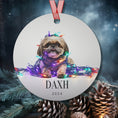 Load image into Gallery viewer, Custom Dog ArtShih Tzu Christmas Ornament | Personalized