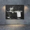 Load image into Gallery viewer, Custom Dog ArtWestie Bubble Bath Art - Custom West Highland Terrier Canvas Print