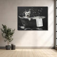 Load image into Gallery viewer, Custom Dog ArtWestie Bubble Bath Art - Custom West Highland Terrier Canvas Print