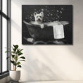 Load image into Gallery viewer, Custom Dog ArtWestie Bubble Bath Art - Custom West Highland Terrier Canvas Print