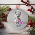 Load image into Gallery viewer, Custom Dog ArtWestie Christmas Ornament | Personalized