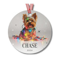 Load image into Gallery viewer, Custom Dog ArtYorkie Christmas Ornament | Personalized