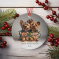 Load image into Gallery viewer, Custom Dog ArtYorkie Christmas Ornament | Personalized