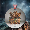 Load image into Gallery viewer, Custom Dog ArtYorkie Christmas Ornament | Personalized