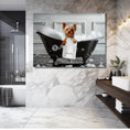 Load image into Gallery viewer, Custom wall art of your pet relaxing in bubble bath, personalized