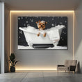 Load image into Gallery viewer, Custom Dog Art : Yorkie in Bubble Bath Art - Personalized Bath Print on Canvas