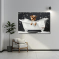 Load image into Gallery viewer, Yorkshire Terrier in bubble bath - personalized canvas print for dog lovers