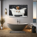 Load image into Gallery viewer, Yorkshire Terrier in bubble bath - personalized home canvas art perfect gift for dog lover