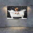 Load image into Gallery viewer, Personalized canvas art of Yorkshire Terrier in lavash bubble bath