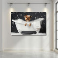 Load image into Gallery viewer, Art - Personalized Yorkie Bath Print on Canvas for your home