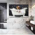 Load image into Gallery viewer, Custom canvas wall art: Yorkshire Terrier in lush bubble bath