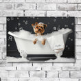 Load image into Gallery viewer, Personalized Yorkie Bath Print on Canvas