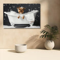Load image into Gallery viewer, Custom Dog ArtYorkie in Bubble Bath Art - Personalized Yorkie Bath Print on Canvas