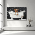Load image into Gallery viewer, Yorkshire Terrier in bubble bath - personalized canvas print