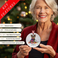 Load image into Gallery viewer, Custom Dog ArtYorkie Puppy Christmas Ornament | Personalized