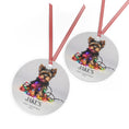 Load image into Gallery viewer, Custom Dog ArtYorkie Puppy Christmas Ornament | Personalized