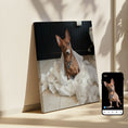 Load image into Gallery viewer, Funny Dog Bathroom Canvas – Dog Toilet Paper Art & Pet Portrait Photo Wall Décor
